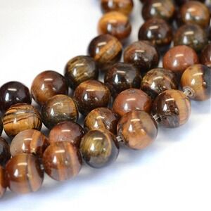 6MM Yellow Tigers Eye‎ Beads-ONE Gemstone Bead Strand-Jewelry Making Crafts NWT
